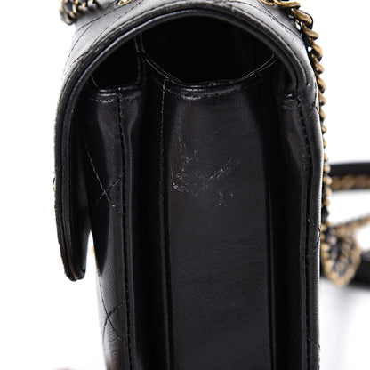 Chanel Shiny Lambskin Quilted Around The Corner Flap Black 14 of 14