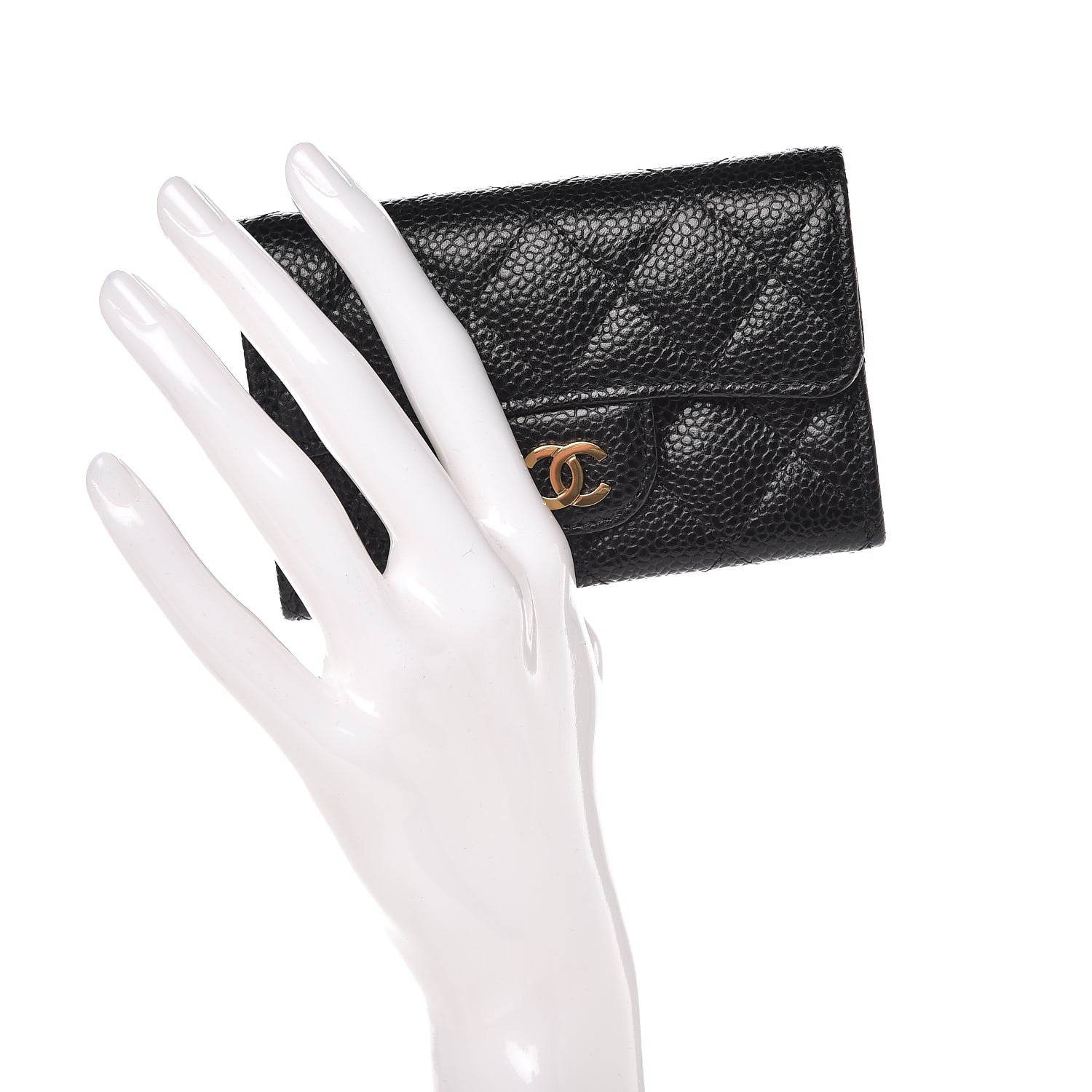 Chanel Caviar Quilted Flap Card Holder Black 2 of 9