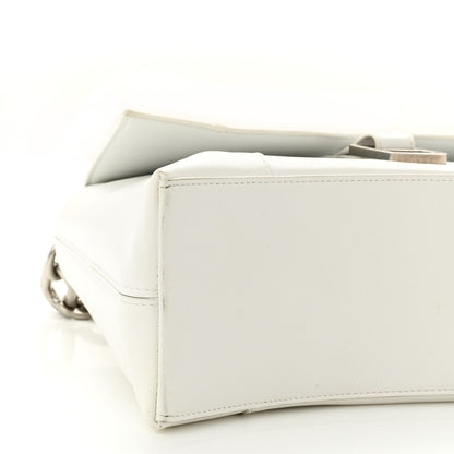 Balenciaga Calfskin S Downtown Chain Shoulder Bag White Black 9 of 10