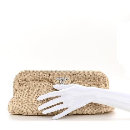 Chanel Lambskin Perforated Clutch Light Beige 3 of 24