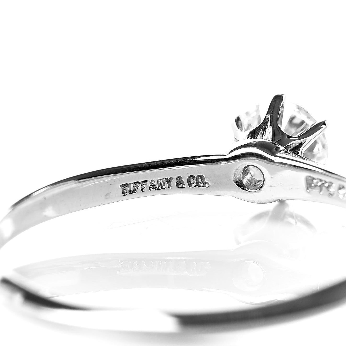 Platinum Diamond .38ct Solitaire Engagement Ring 57 8