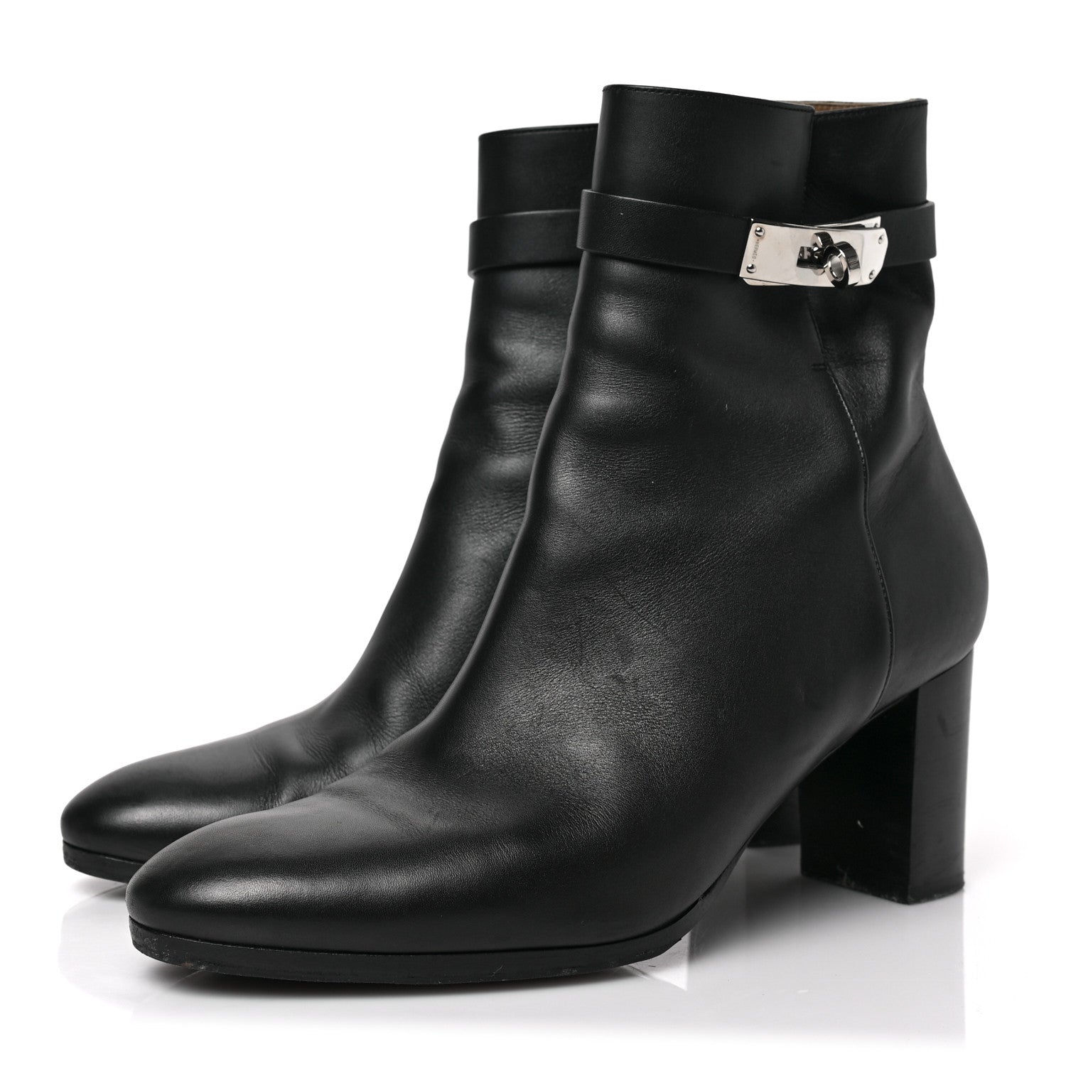 Hermes Calfskin Saint Germain Ankle Boots 39 Black 3 of 7