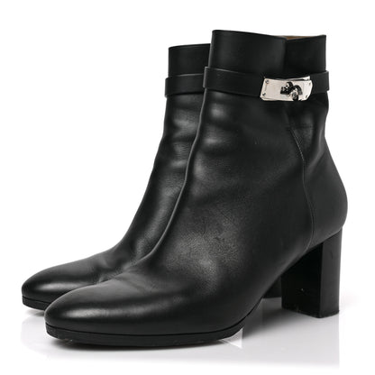 Hermes Calfskin Saint Germain Ankle Boots 39 Black 3 of 7