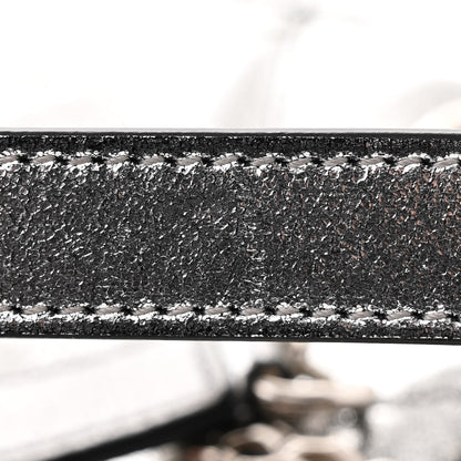Saint Laurent Metallic Lambskin Matelasse Monogram Medium Niki Chain Satchel Argento 19 of 19