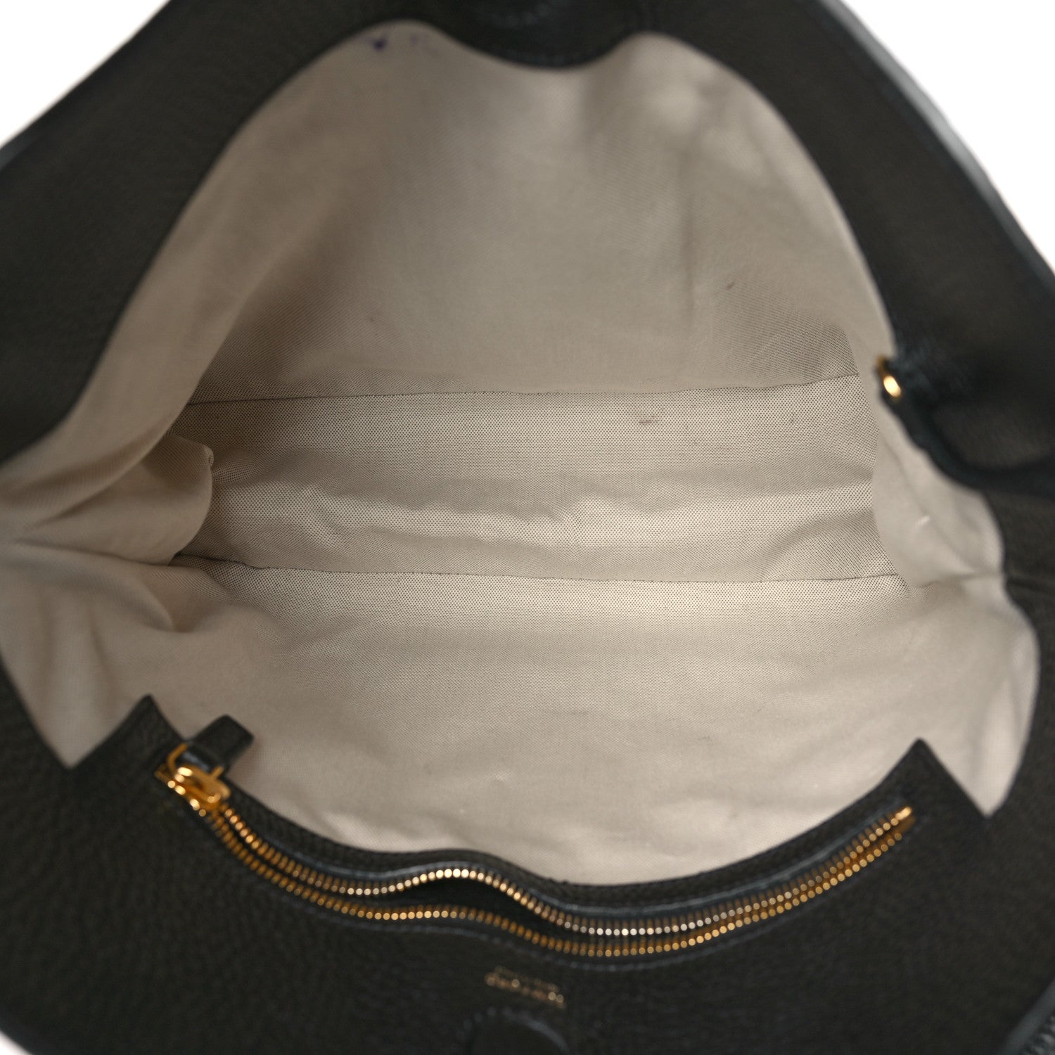 Tom Ford Pebbled Calfskin Small Alix Padlock Zip Hobo Bag Black 6 of 10