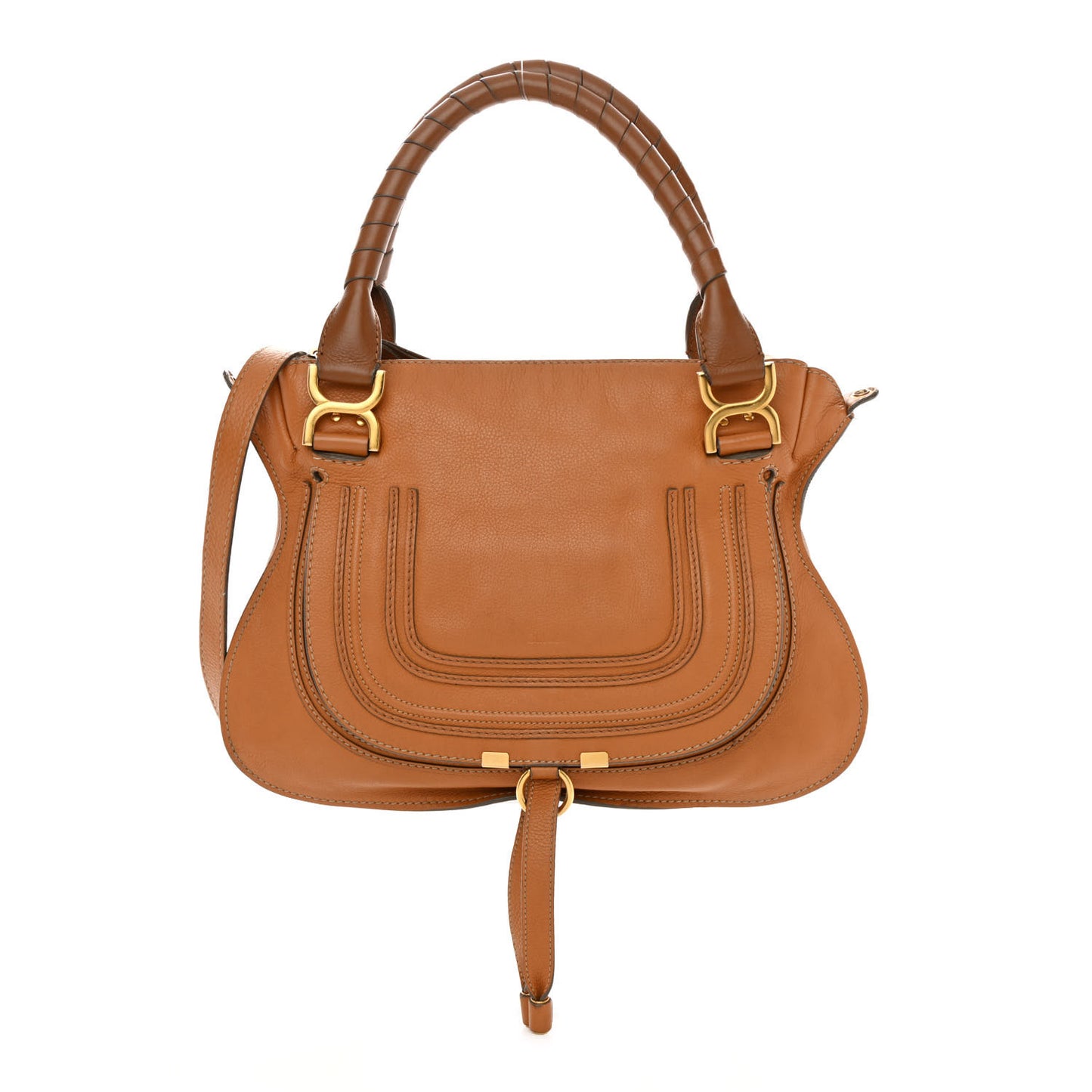 Calfskin Medium Marcie Satchel Tan