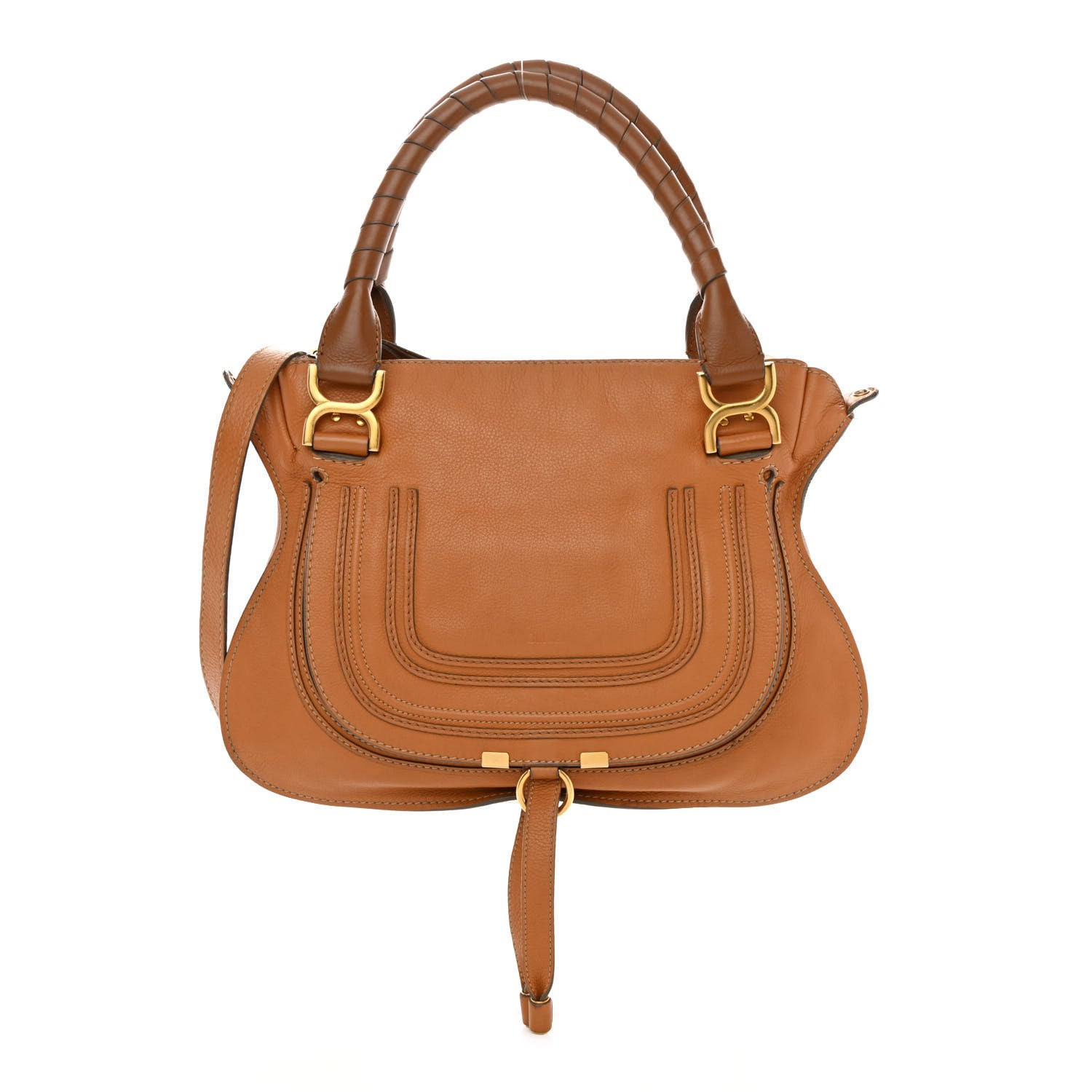 Chloe Calfskin Medium Marcie Satchel Tan 1 of 19