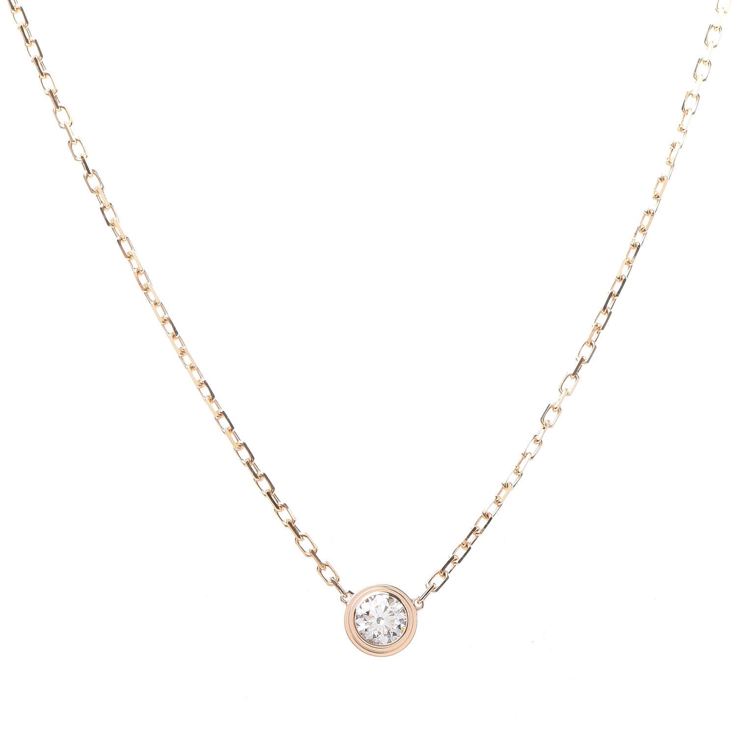 Cartier 18K Pink Gold Diamond LM D'Amour Pendant Necklace 4 of 7