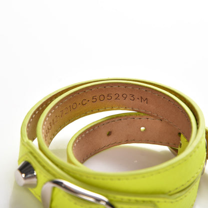 Balenciaga Agneau Arena Classic Hardware Triple Tour M Bracelet Jaune Fluo 6 of 6