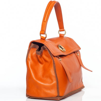 Saint Laurent Leather Muse Two Orange 3 of 10