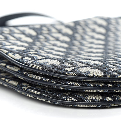 Christian Dior Oblique Saddle Pouch With Strap Navy Blue 9 of 10