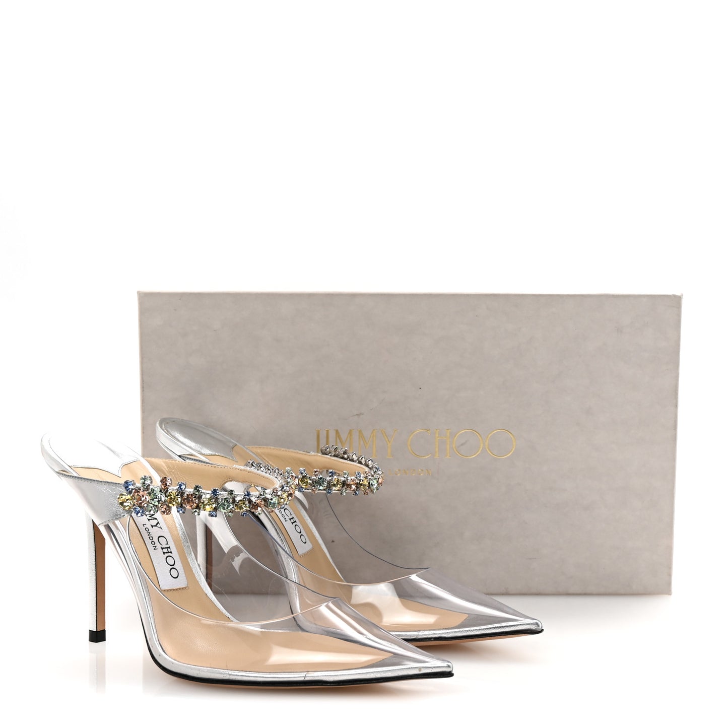 Plexi Crystal Bing 100 Pumps 37.5 Silver Transparent