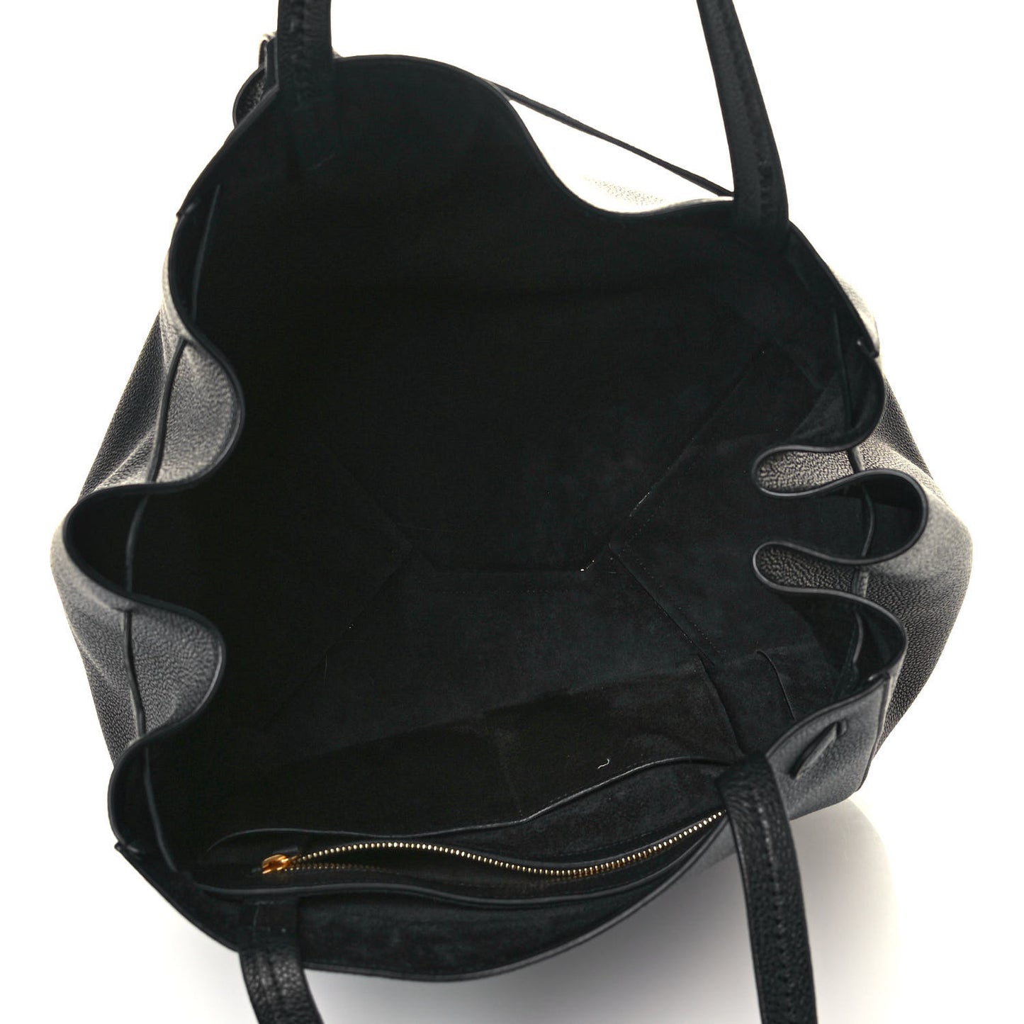 Soft Grained Calfskin Small Belt Cabas Black