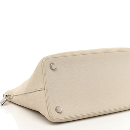 Louis Vuitton Veau Ecorce Haute Maroquinerie Lockit MM Ivory 7 of 9