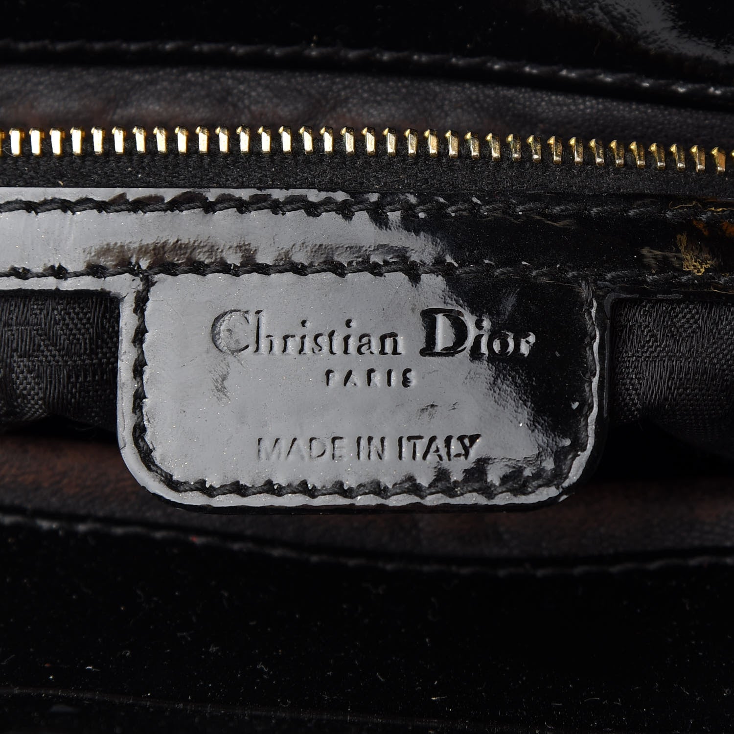 Christian Dior Patent Cannage Large Lady Dior Black 6 of 10