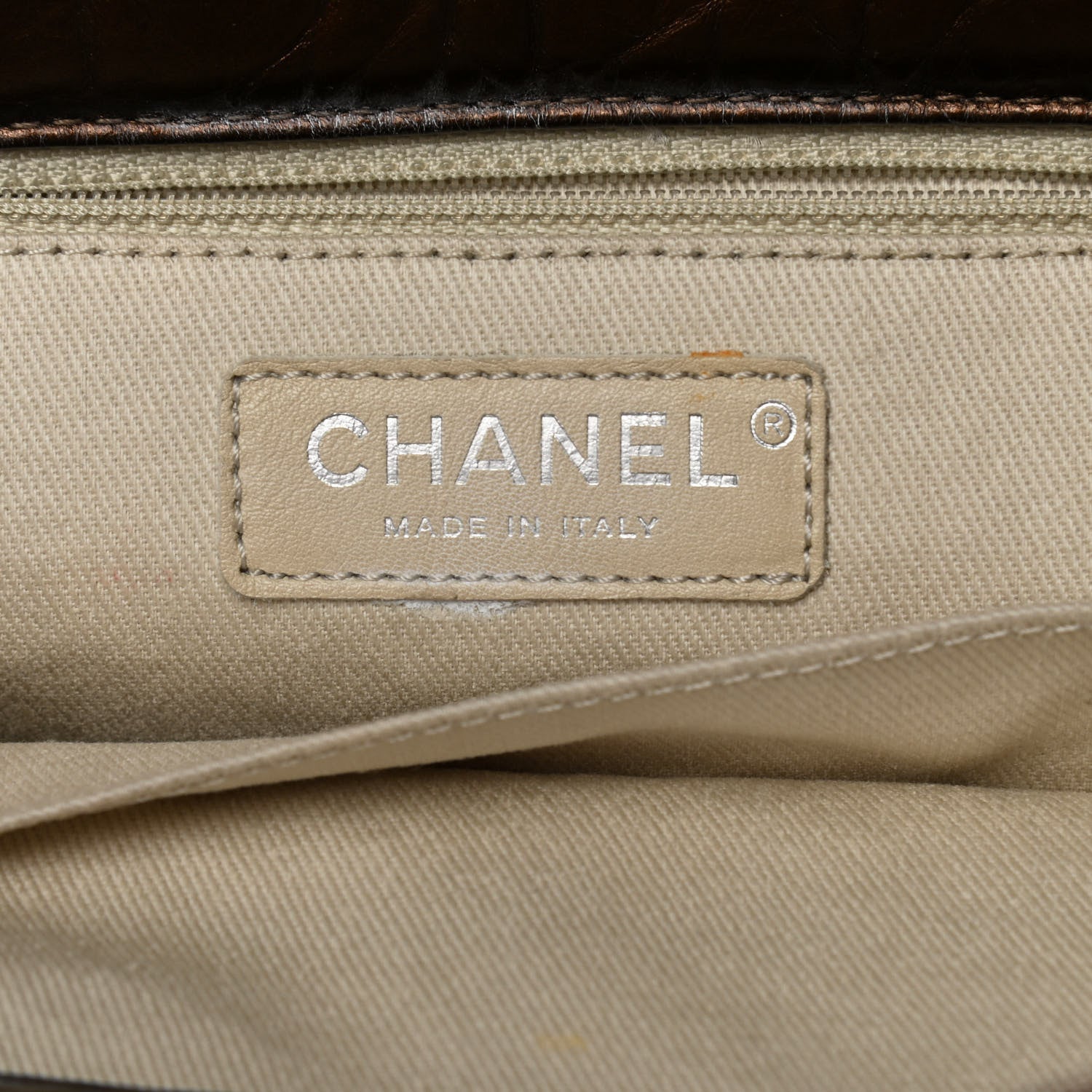 Chanel Metallic Aged Calfskin Quilted Reissue 2.55 Tote Bronze 5 of 9