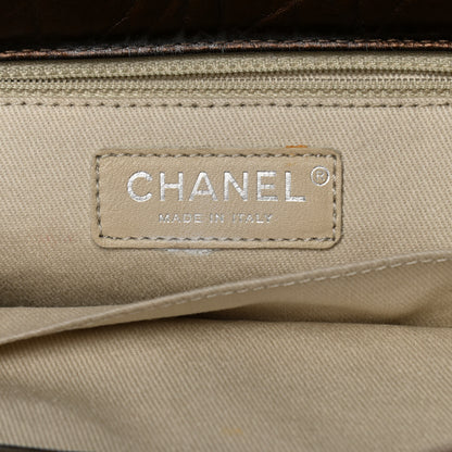 Chanel Metallic Aged Calfskin Quilted Reissue 2.55 Tote Bronze 5 of 9