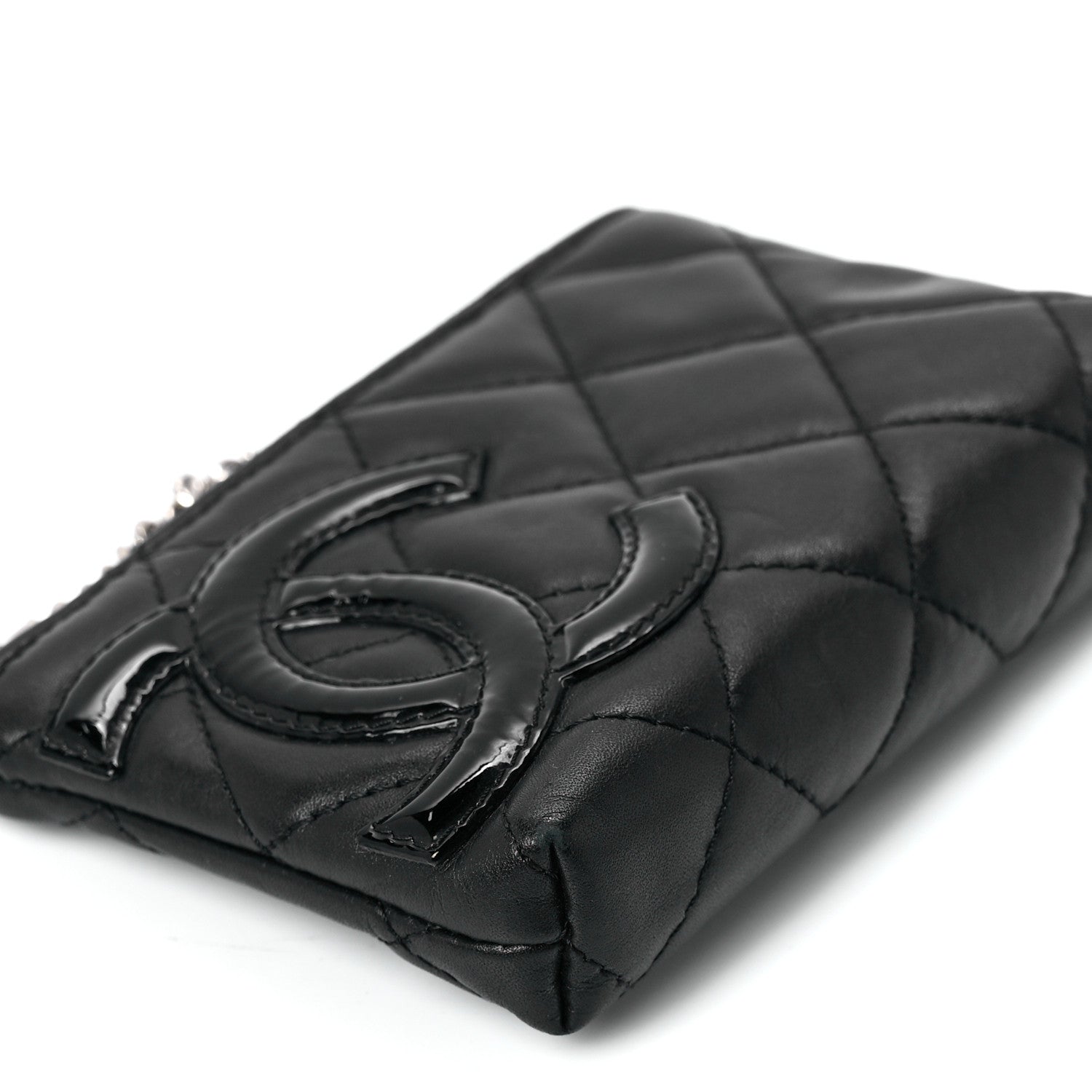 Chanel Calfskin Quilted Cambon Key Pouch Black 11 of 13