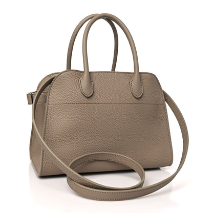 The Row Grained Calfskin Soft Margaux 10 Bag Dark Taupe 3 of 8