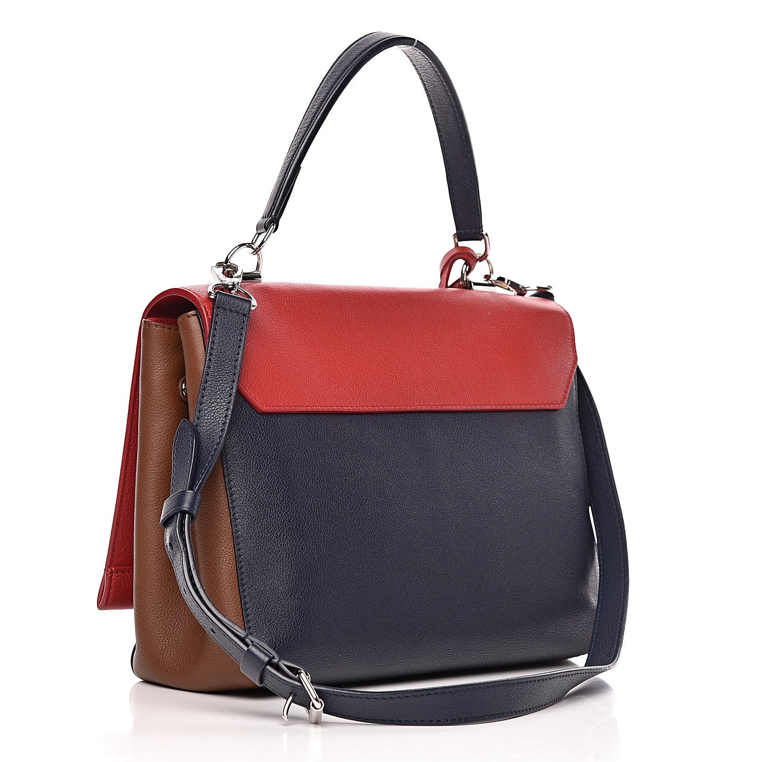 Louis Vuitton Calfskin Lockme II Top Handle Rubis Marine 3 of 10