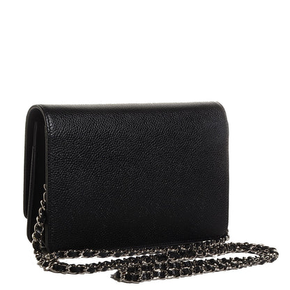 Chanel Caviar Timeless CC Wallet on Chain WOC Black 3 of 9