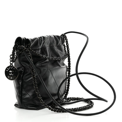Chanel Shiny Calfskin Quilted Mini Chanel 22 So Black 3 of 11