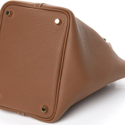Hermes Taurillon Clemence Picotin Lock 18 PM Gold 10 of 11