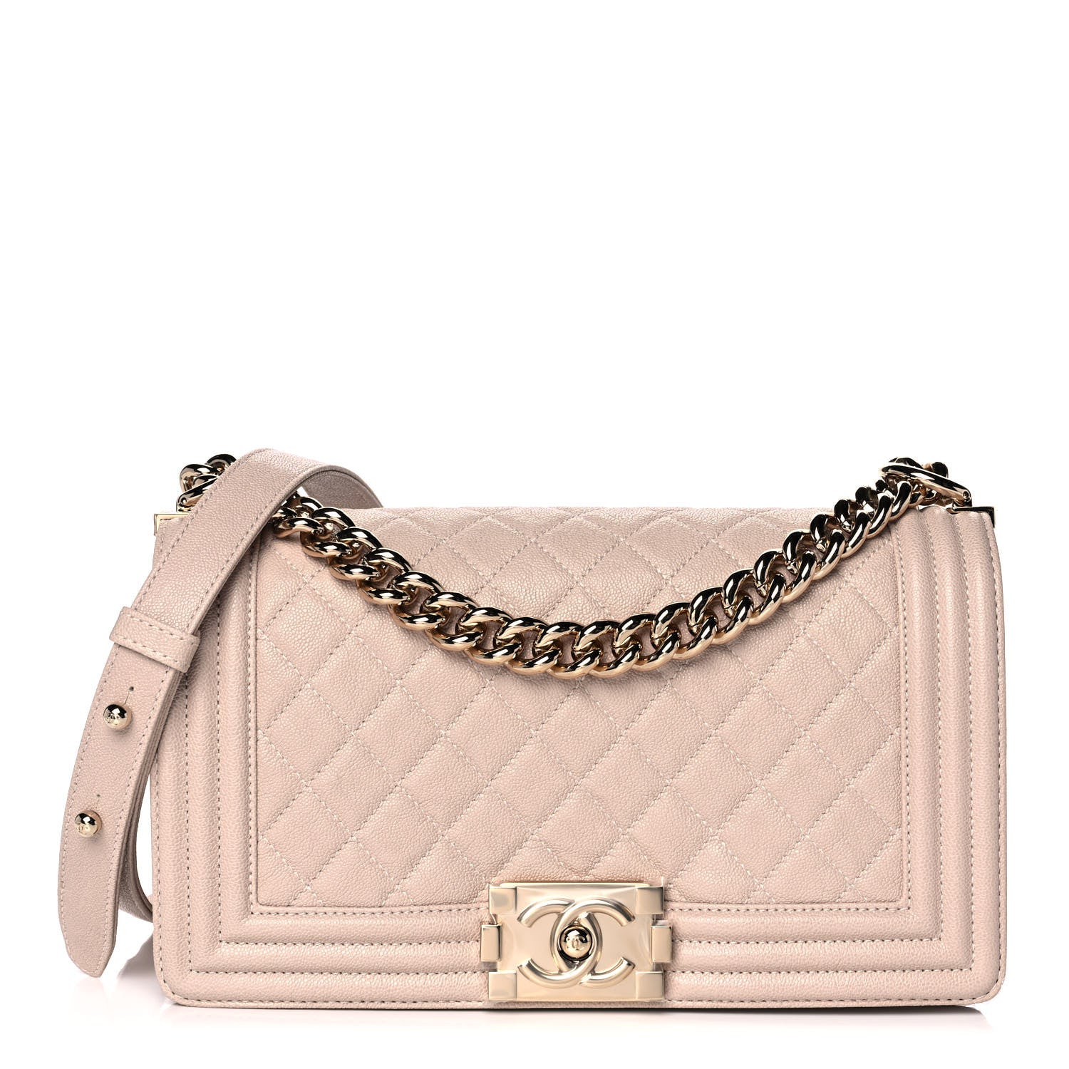 Chanel Caviar Quilted Medium Boy Flap Light Pink 1 of 11