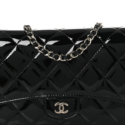 Chanel Patent Quilted Wallet On Removable Chain WOC Black 9 of 14