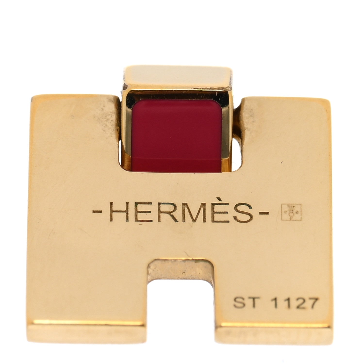 Hermes Rose Gold Lacquer Eileen Earrings Pink 4 of 5