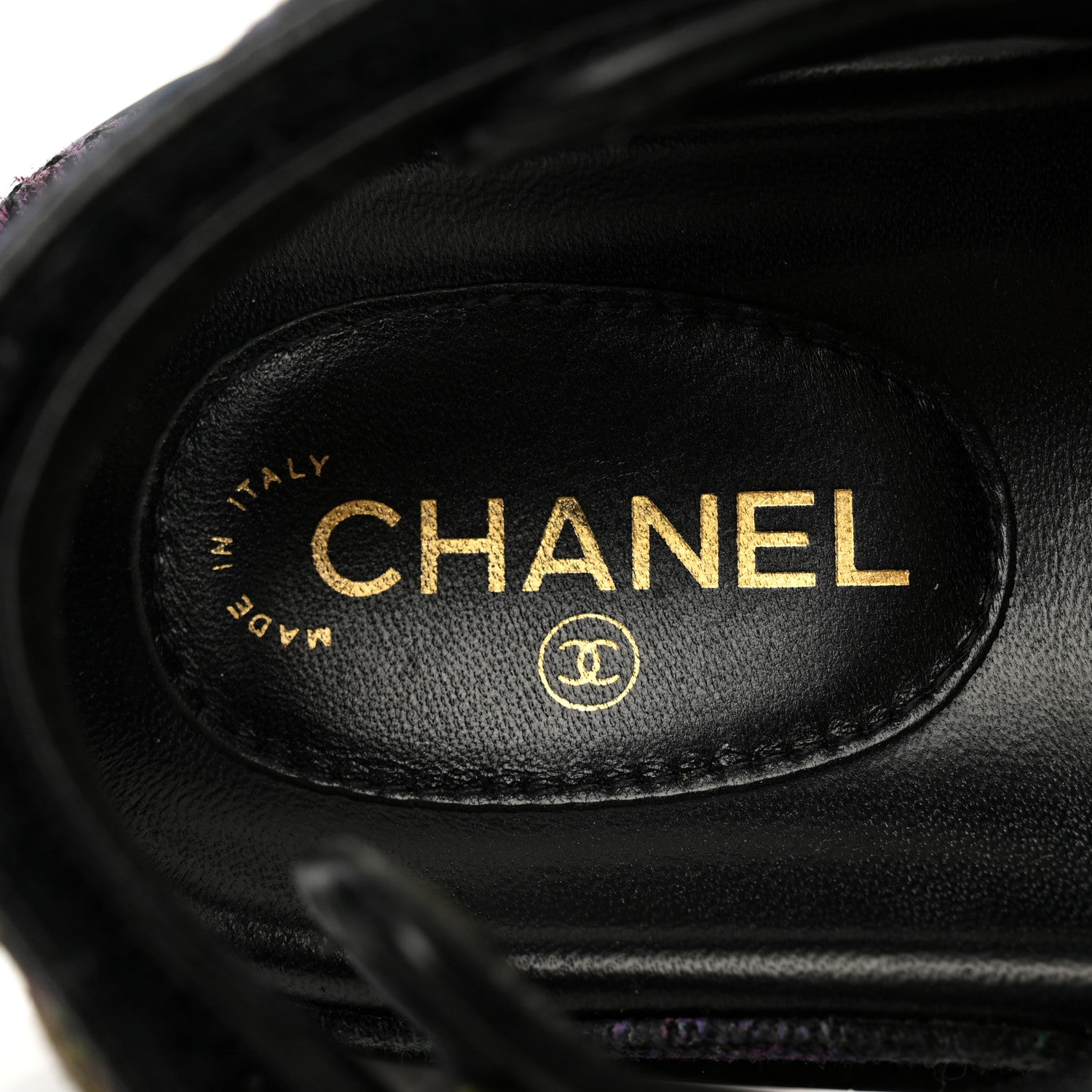 Chanel Denim Quilted Dad Sandals 35.5 Black Multicolor 7 of 13