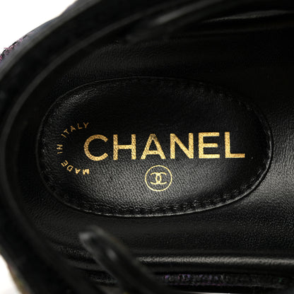 Chanel Denim Quilted Dad Sandals 35.5 Black Multicolor 7 of 13