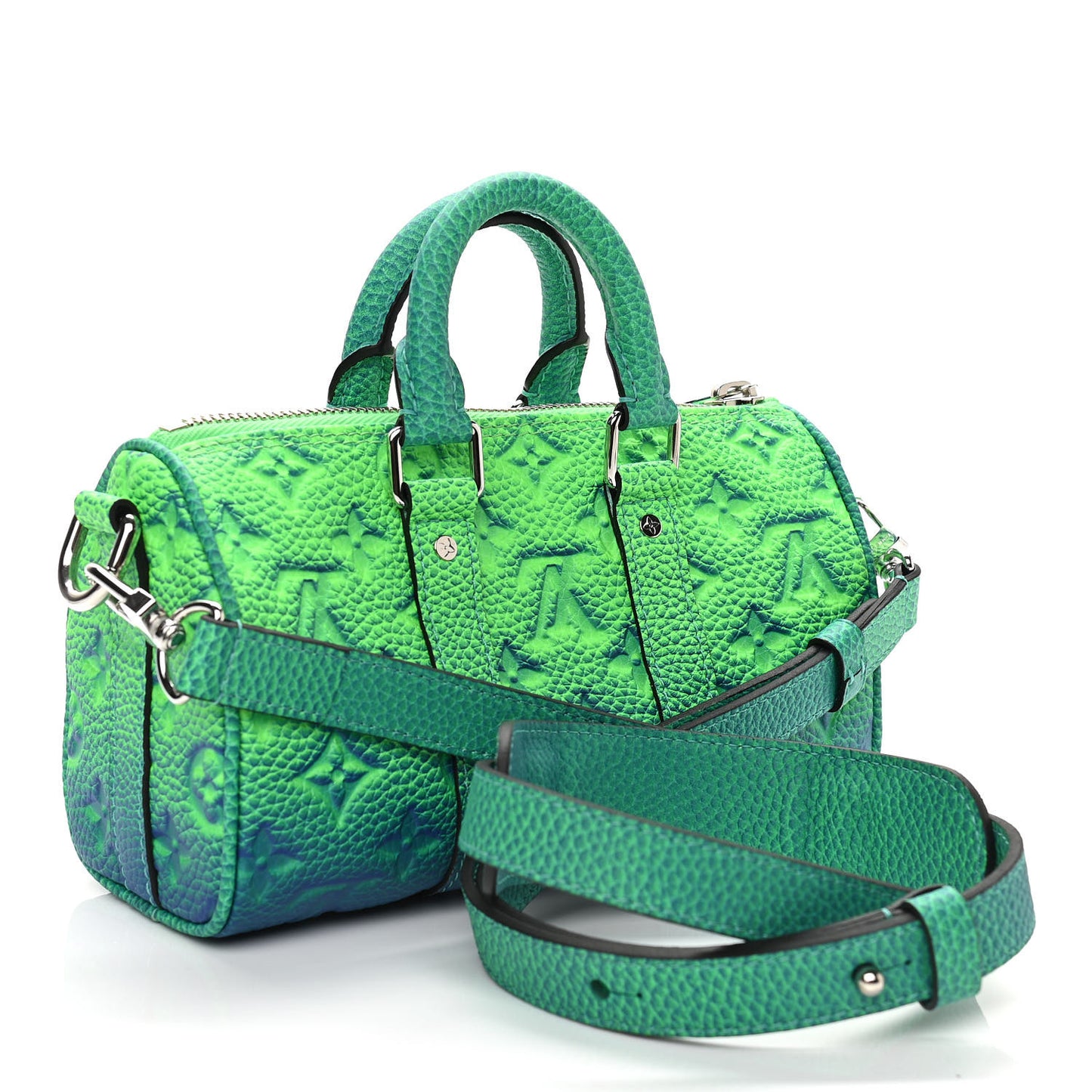 Taurillon Illusion Keepall XS Bleu Vert