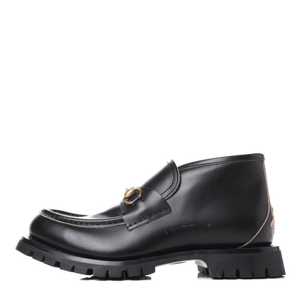 Gucci Cordovan Lux Mens Harald Horsebit Ankle Boots 8.5 Black 1 of 12