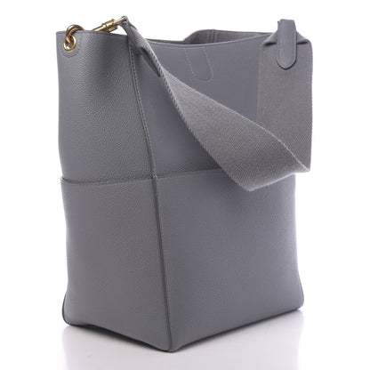 Celine Soft Grained Calfskin Sangle Bucket Bag Grey 3 of 10