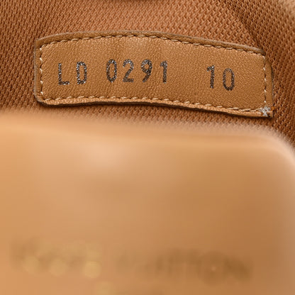 Louis Vuitton Grained Calfskin Embossed Monogram Mens Beverly Hills Sneakers 10 White 7 of 9