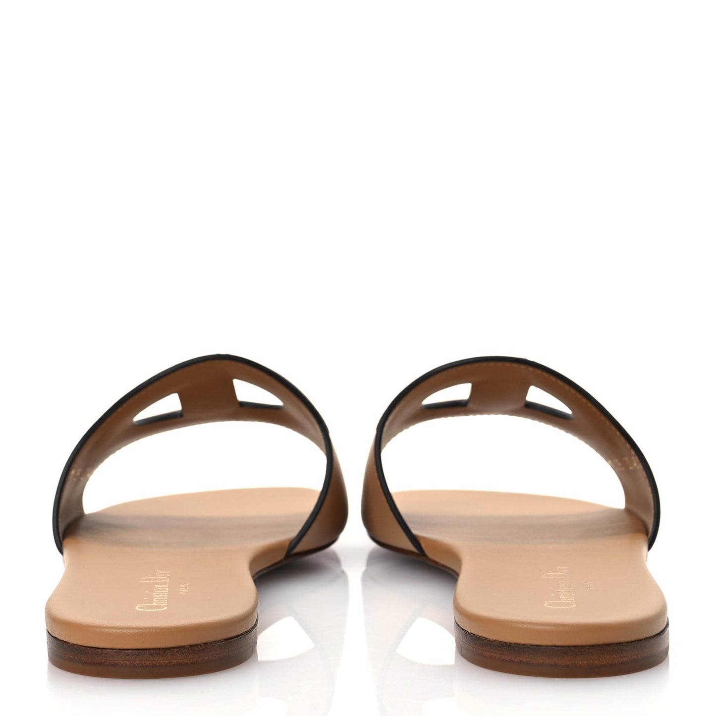 Calfskin D-Club Mule Sandal 40 Natural