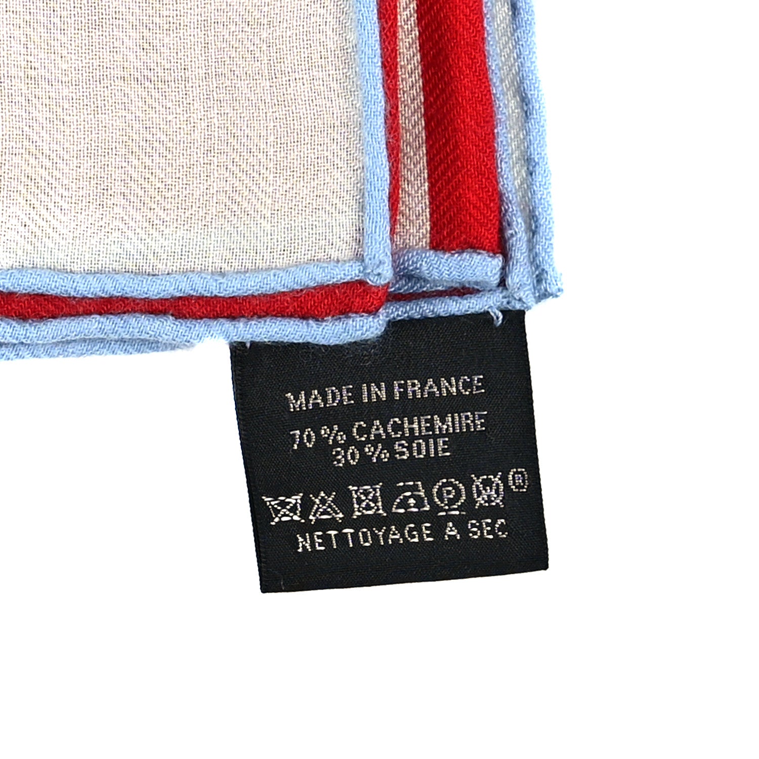 Hermes Silk Cashmere Brides De Gala Applique Pique Shawl 140 Rouge Black Bleu Ciel 4 of 4