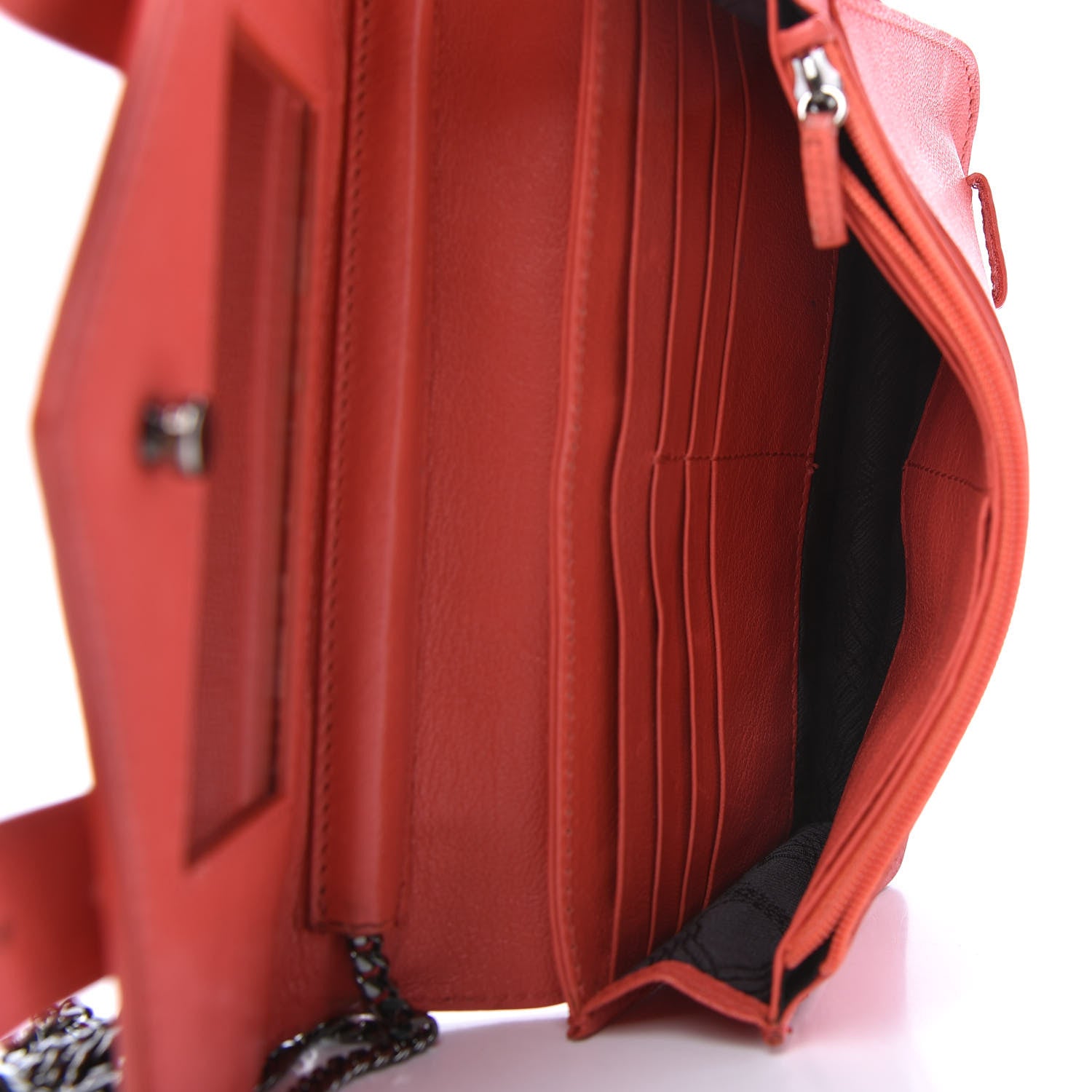 Proenza Schouler Lambskin PS1 Large Chain Wallet Grapefruit 5 of 10