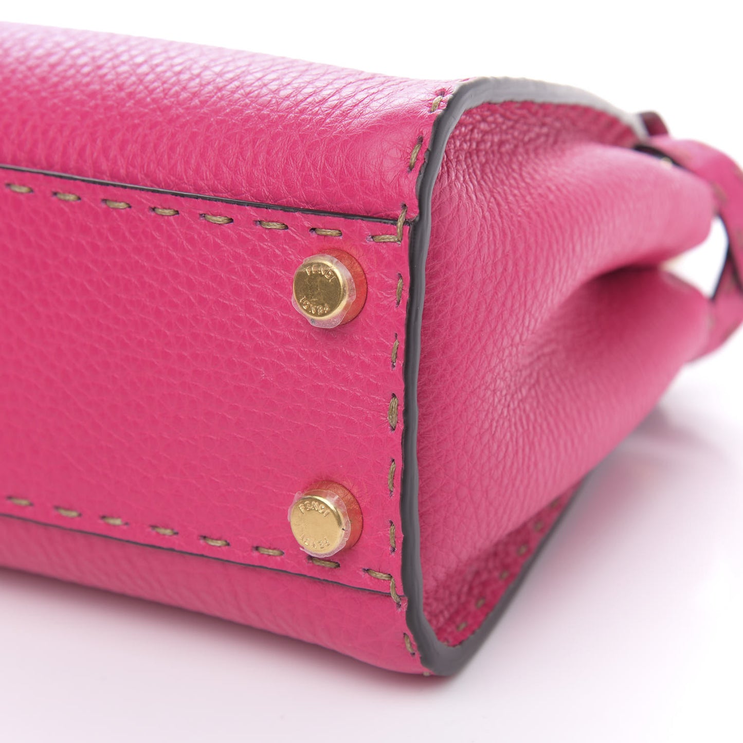Cuoio Romano Selleria Mini Peekaboo Iconic Satchel Fuxia