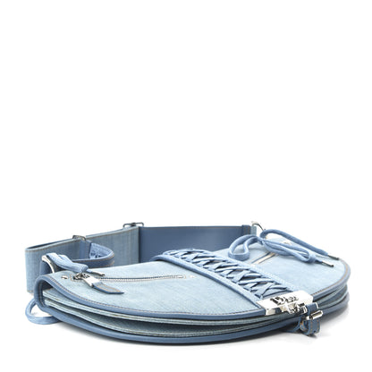 Christian Dior Denim Admit It Hobo Blue 4 of 10