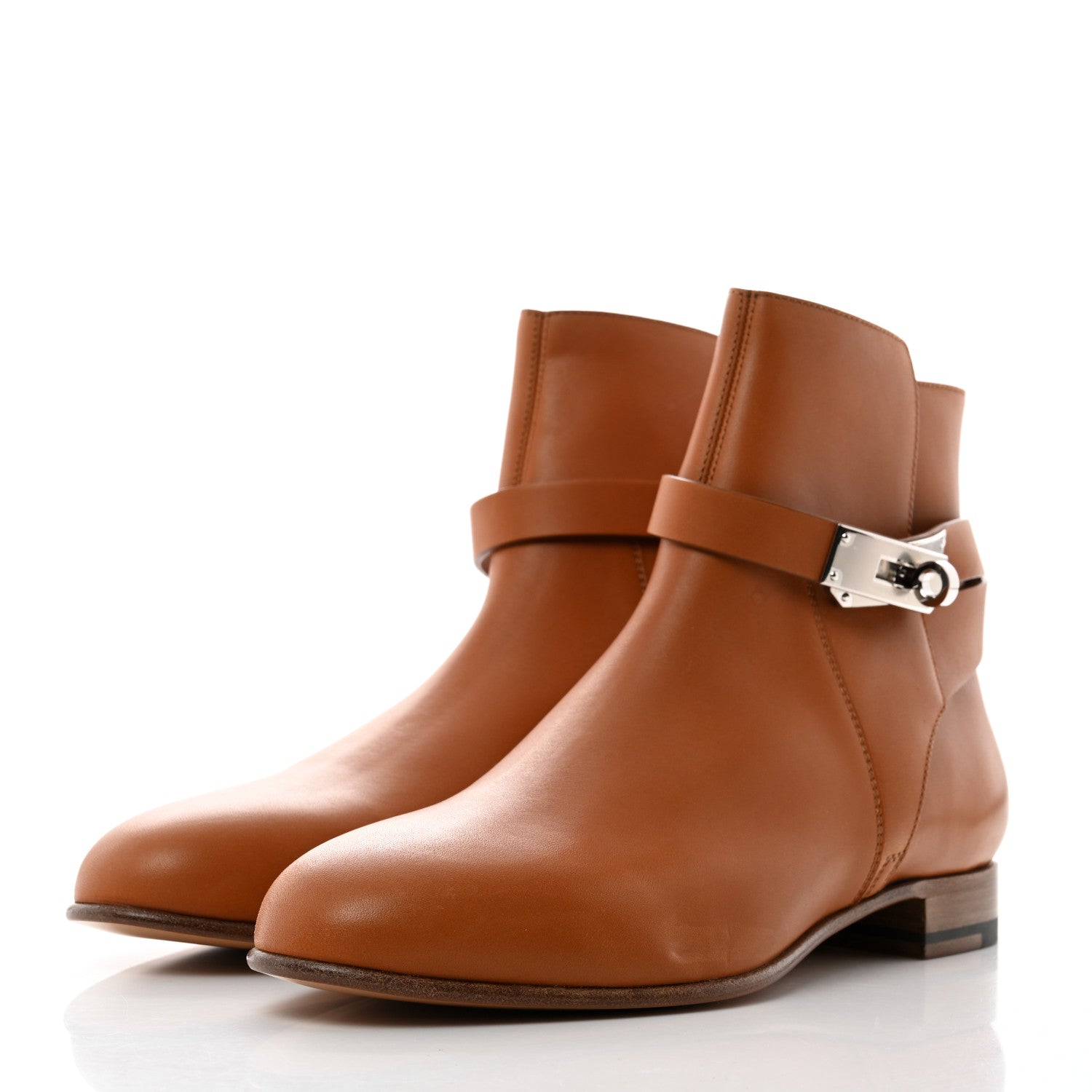 Hermes Calfskin Neo Low Boots 37 Natural 3 of 8