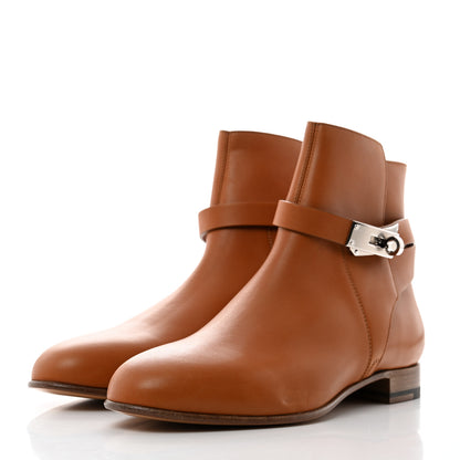 Hermes Calfskin Neo Low Boots 37 Natural 3 of 8