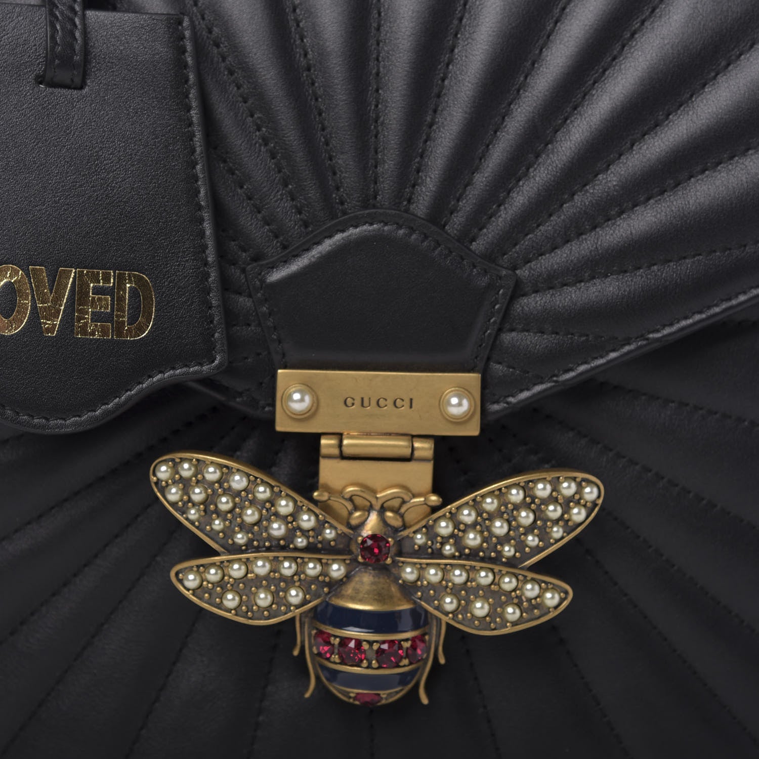 Gucci Calfskin Bamboo Trapuntata Queen Margaret Backpack Black 10 of 12
