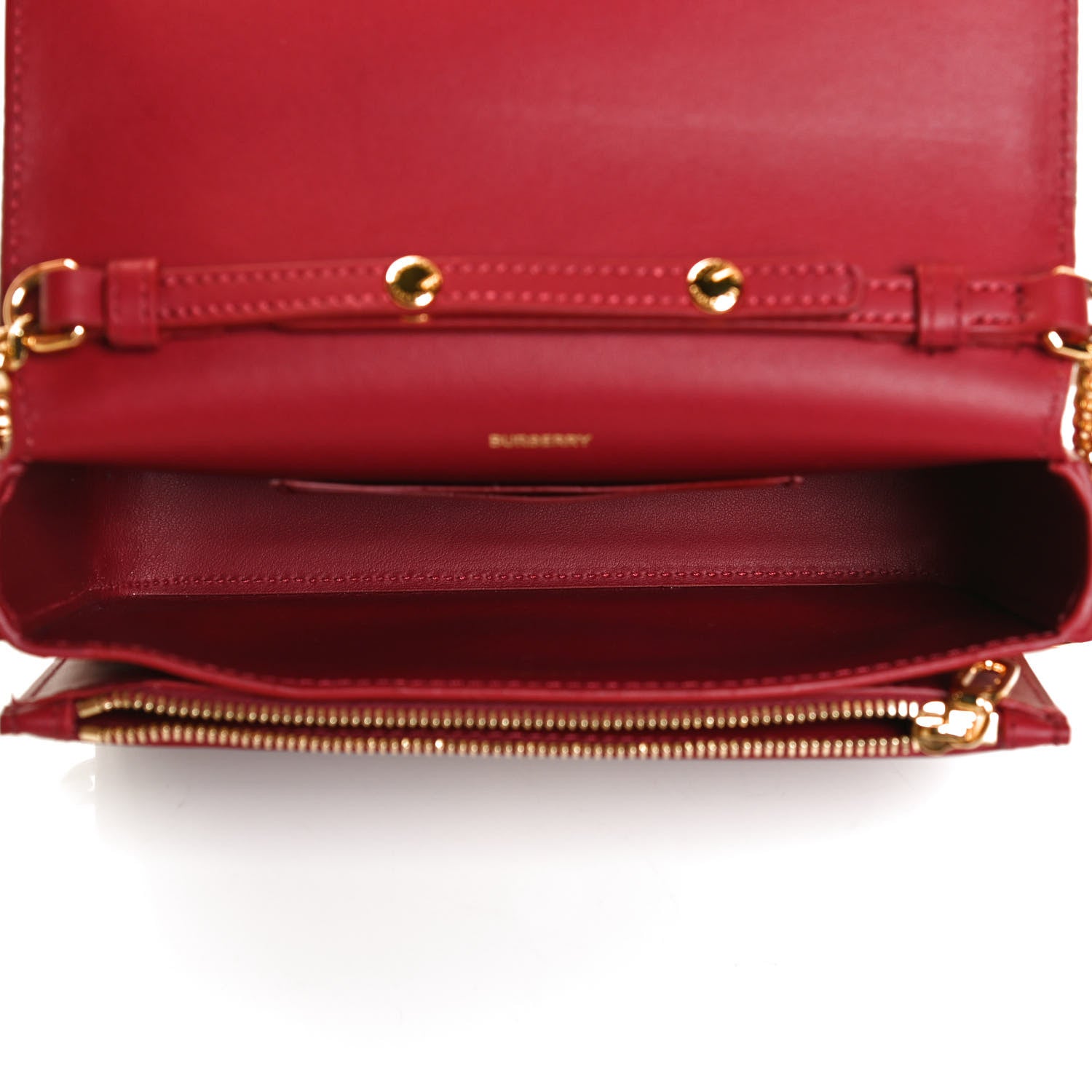 Burberry Calfskin Vintage Check Hayes Crossbody Parade Red 5 of 14