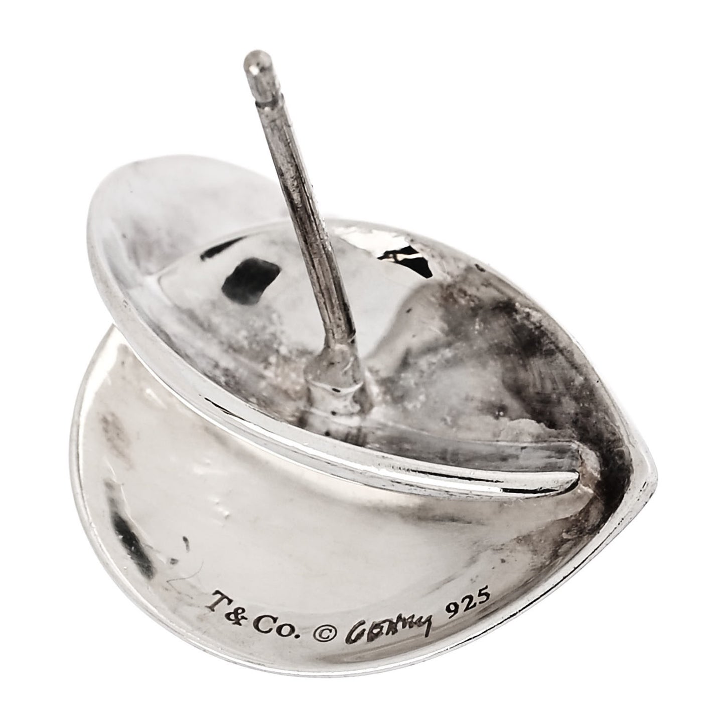 Sterling Silver Frank Gehry Folded Heart Earrings