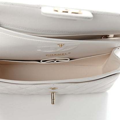 Chanel Caviar Quilted Small Double Flap White 5 of 9
