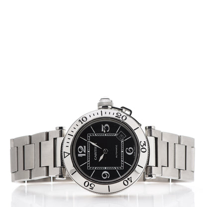Cartier Stainless Steel 40mm Pasha C Seatimer Automatic Watch Black 3 of 9