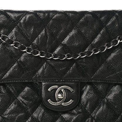 Chanel Crumpled Grained Calfskin Jumbo CC Crave Flap Black 8 of 13