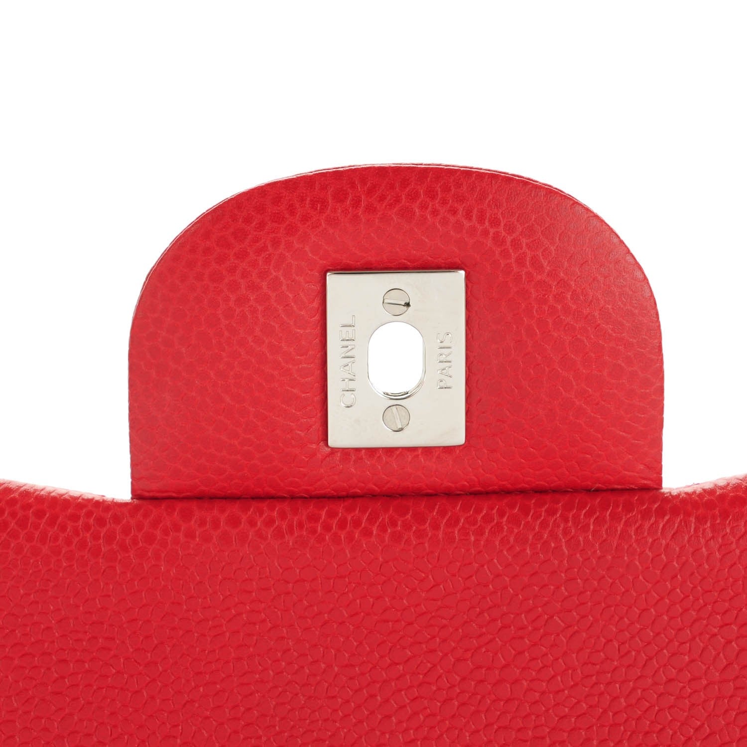 Chanel Caviar Quilted Jumbo Double Flap Red 6 of 8